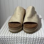 Toms Cream Mules Casual Slip-On Shoes Women's Adria Wedge Sandal Neutral 9 Photo 1