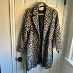 Cupcakes & Cashmere Leopard Print Women's Jacket Brown Size M Photo 1