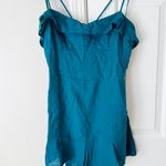 Anthropologie Linen Blend Cascading Flounce Romper, Size L Photo 5