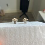 Gold Tone Stud Earrings Zodiac Clear‎ Rhinestone Star Detail Boho Clean Girl Photo 2