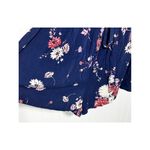 Torrid  Women's Floral Print Challis Button Front Romper Sleeveless Navy‎ Blue 1X Photo 2