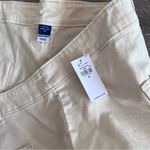 Old Navy NWT‎  high waisted wide leg chino pants cropped in cream Photo 6