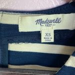 Madewell Frameset Ponte Striped Zipper Back Sleeveless Top Navy Cream Size XS Photo 10