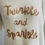 Apt. 9 Twinkle and Sparkle Sequin CreamFuzzy Sweater- Size Medium Photo 1