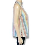 W5 Womens Tank Top Halter Top Blouse Stripes Retro Sleeveless Pullover Medium Photo 1