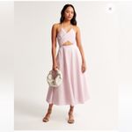 Abercrombie & Fitch  Crossover Bodice Midi Dress Size‎ xl light purple pink Photo 9