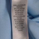 Aidan Mattox Aidan Dress Blue Metallic Embellished Stretch Zip Straps Mini 8 Photo 9