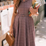 Gal Meets Glam Rita Plaid Sleeveless Fit and Flare Dress RARE Women’s 20 Photo 0