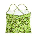 Aquarella Green Graffiti Floral Swim Tank Top Brown Photo 5