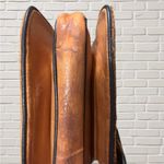 Vintage 70s Tooled Leather Crossbody Bag Artisan Boho Western Hippie Tan Photo 7