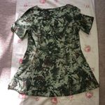 Denim & Co Top Size XS Camo Style Print Tunic Length Short Sleeves Cotton Blend Photo 4