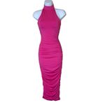 superdown  Mallory High Neck Dress Hot Pink Size XXS Bodycon Sexy Revolve Event Photo 3