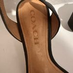 Coach  Paige Leather and Black and White Snake Block Heel Sandals Size 5 Photo 5