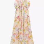 ZARA Multicolor Floral Chiffon Sleeveless Cami Camisole Maxi A-line Tank Dress L Photo 8