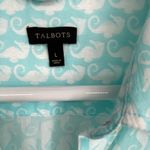 Talbots Button Down Shirt, Sea Horse Pattern, Size Large Photo 2