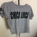 On Fire Tee by  Gray size M crop top Photo 5