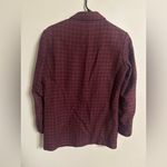 Eddie Bauer  Vintage Wool Windowpane Plaid Blazer Red Women’s Size Small Academia Photo 1
