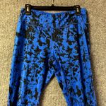 Zella Leggings Womens Large Blue Black Tie Dye High Waist Workout Gymwear Yoga Photo 1
