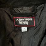 Johnny Was NWOT  Suede Embroidered Floral Coat Jacket Pockets Black Size S Photo 10