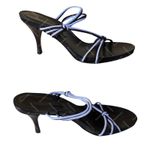 Donald Pliner Mesh Elastic Leather Shoe Expresso Lavender Strappy NWT $225 New Brown Size 9 Photo 2
