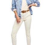 Free People Fine Line Straight Leg Corduroy Crop Jeans In Moon Rising Cream 14 Photo 0