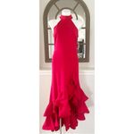 AQUA RED Racerback Ruffle Hem Gown, Formal Dress Size 6 New w/Tag SOLD OUT! Photo 2