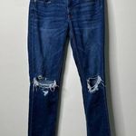 American Eagle  Blue Distressed Tomgirl Jeans Women's 2 Regular Photo 0