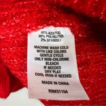 Crown & Ivy Sweater Womens XL Red Balloon Sleeve Ribbed Oversized Cozy Holiday Photo 5