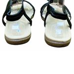 NWOT ~ LILLEY Black Strappy Summer Sandals with Flower Top ~ Women's Size 9 Photo 6