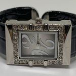 Ecosse women’s watch Quartz analog 24mm silver tone crystal cuff bracelet runs Photo 0