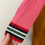 Boden Ella Breton Top Shirt Pink Striped Cuff Long Sleeve Boat Neck NWT Medium Photo 3