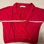 FP Beach Red Keepin It Classy Low Cut Wrap Top Size M Photo 4