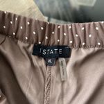 1. State New  High Waist Wide Leg Culotte Pants, Mocha/ Ivory Size XL New w/o Tag Photo 2