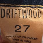 Driftwood Marilyn Classic Fit Dark Wash Distressed Raw Hem Jeans Womens 27 Photo 3