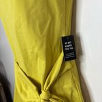 EXPRESS Yellow tie wrap skirt scoop neck Dress Yellow low back NWT Size small Photo 1