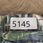 Bentley A Pants Womens 4 Blue Yellow Scenic Print Cropped Capri Bohemian Coastal Photo 7