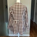 Tuckernuck  Pomander Place Saddle Brown Gingham Scarlett Button Down Blouse Photo 7
