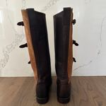 Lucchese Kemosabe + Tall Buckle Leather Equestrian Riding Boot Brown & Tan 9M Photo 3