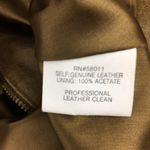 David Meister Brown 100% Leather Long Sleeve Zip Jacket 10 Photo 7