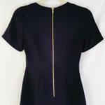 Topshop Drape Front Wrap Skirt Short Sleeve Dress Navy Blue Petite Size 0 Photo 11