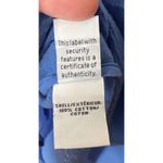 Diane Von Furstenberg  Cotton Crepe Roll Tab Sleeve Blouse Blue‎ Size 0 EUC Photo 5