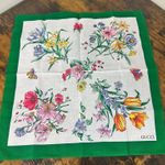 Gucci  Flora Silk Square Scarves Set of 2 With Box for Neck Hair Bag Vintage Photo 0