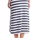 Athleta Striped Tulip Midi Skirt Pull On Beach Swimsuit Cover Up NEW W1344 Sz M Photo 2