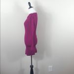 L'Academie L’Academie Ribbed Dress Puff Sleeve Split Neck Photo 3