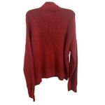Sanctuary  Red Fuzzy Ribbed Mock Neck Pullover Sweater Size Small Christmas Cozy Photo 1