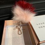 LC Lauren Conrad Keychain Faux Fur Two Tone Pink and Wine Pom Pom New In Box Photo 3