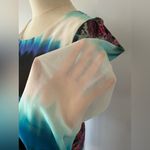 XS Clifton colorful midi dress with gradient​ 3/4 sleeve length transparent slv Blue Photo 14