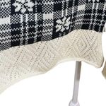 Isotoner Women’s fairisle scarf snowflake print , crochet detail, winter holiday … Photo 2