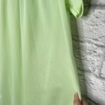 Vintage Nancy King Short Nylon Satin Nightgown Mint Green Size M Floral Collar Size M Photo 6