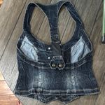 Denim fitted vest Blue Photo 1